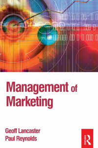Immagine di copertina: Management of Marketing 1st edition 9780750661034