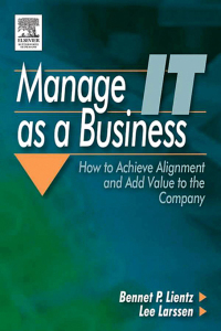 صورة الغلاف: Manage IT as a Business 1st edition 9780750678254