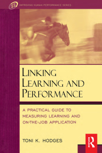 Cover image: Linking Learning and Performance 1st edition 9780750674126