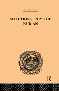 Cover image: Selections from the Kuran 1st edition 9781138981584