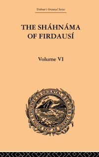 Cover image: The Shahnama of Firdausi 1st edition 9780415865890