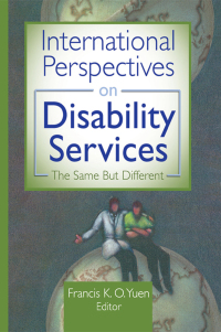 Imagen de portada: International Perspectives on Disability Services 1st edition 9780789020925