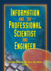 صورة الغلاف: Information And The Professional Scientist And Engineer 1st edition 9780789021632