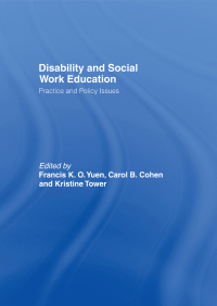 Imagen de portada: Disability and Social Work Education 1st edition 9780789025289