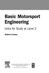 صورة الغلاف: Basic Motorsport Engineering 1st edition 9780750689090
