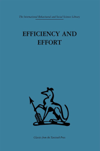Immagine di copertina: Efficiency and Effort 1st edition 9780415264365