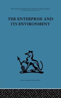 Cover image: The Enterprise and its Environment 1st edition 9781138863767