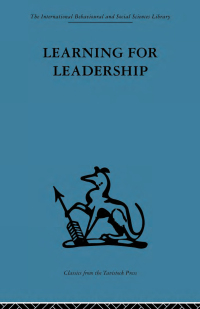 Cover image: Learning for Leadership 1st edition 9780415865975