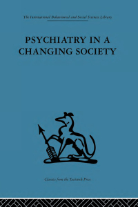 Cover image: Psychiatry in a Changing Society 1st edition 9780415869058