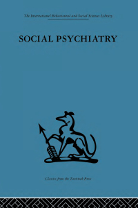 Cover image: Social Psychiatry 1st edition 9780415264761