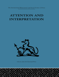 Cover image: Attention and Interpretation 1st edition 9780415264815