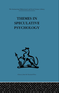 Omslagafbeelding: Themes in Speculative Psychology 1st edition 9781138882683