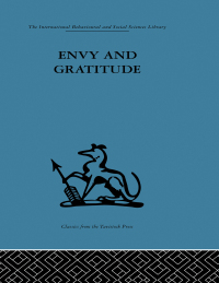 Cover image: Envy and Gratitude 1st edition 9780415264839
