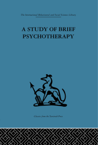 Imagen de portada: A Study of Brief Psychotherapy 1st edition 9781138875944