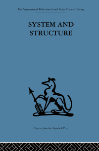 صورة الغلاف: System and Structure 1st edition 9780415510950