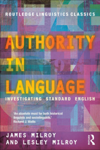 صورة الغلاف: Authority in Language 1st edition 9780415696838