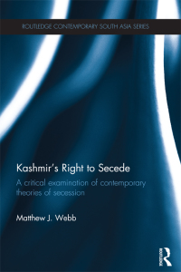 Cover image: Kashmir's Right to Secede 1st edition 9780415665438