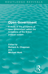 Imagen de portada: Open Government (Routledge Revivals) 1st edition 9780415508124