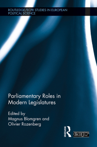 Imagen de portada: Parliamentary Roles in Modern Legislatures 1st edition 9780415575683