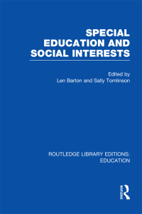 表紙画像: Special Education and Social Interests (RLE Edu M) 1st edition 9780415506915