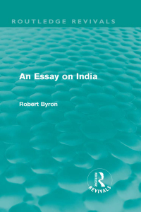 Cover image: An Essay on India (Routledge Revivals) 1st edition 9780415506625