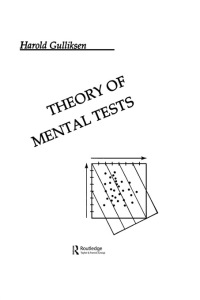 表紙画像: Theory of Mental Tests 1st edition 9781138990265