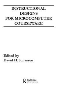 Cover image: Instruction Design for Microcomputing Software 1st edition 9780805800869