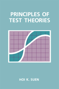 Cover image: Principles of Test Theories 1st edition 9780805801989