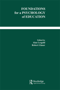 Cover image: Foundations for A Psychology of Education 1st edition 9781138974562