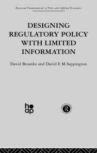 Imagen de portada: Designing Regulatory Policy with Limited Information 1st edition 9780415866248