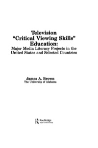 Omslagafbeelding: Television ',Critical Viewing Skills', Education 1st edition 9780805807868