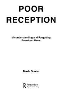 Cover image: Poor Reception 1st edition 9781138412132
