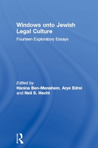 Omslagafbeelding: Windows onto Jewish Legal Culture 1st edition 9780415500494