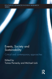 Imagen de portada: Events, Society and Sustainability 1st edition 9781138081703