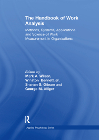 Titelbild: The Handbook of Work Analysis 1st edition 9781848728707