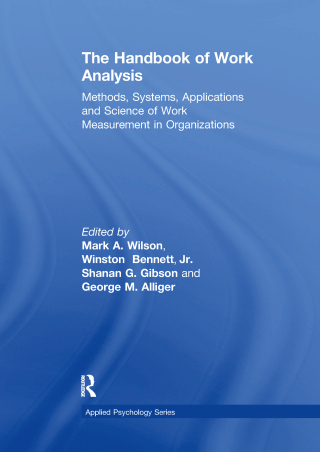 表紙画像: The Handbook of Work Analysis 1st edition 9781848728707