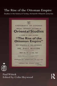 Imagen de portada: The Rise of the Ottoman Empire 1st edition 9781138948440