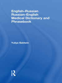 Imagen de portada: English-Russian Russian-English Medical Dictionary and Phrasebook 1st edition 9780367581558