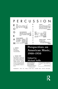 Imagen de portada: Perspectives on American Music, 1900-1950 1st edition 9780815321453