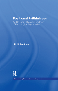 表紙画像: Positional Faithfulness 1st edition 9781138979116