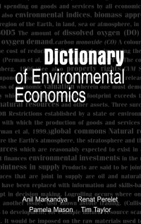 Omslagafbeelding: Dictionary of Environmental Economics 1st edition 9781853835421