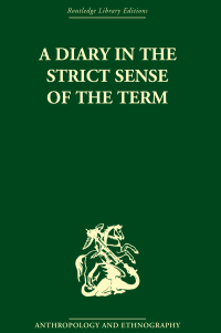Imagen de portada: A Diary in the Strictest Sense of the Term 1st edition 9780415330565