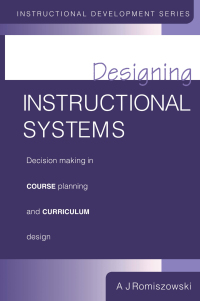 Imagen de portada: Designing Instructional Systems 1st edition 9780850387872