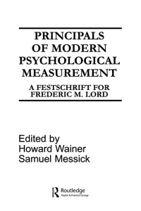 Cover image: Principals of Modern Psychological Measurement 1st edition 9780898592771
