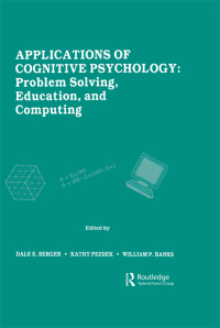 Omslagafbeelding: Applications of Cognitive Psychology 1st edition 9780898597103