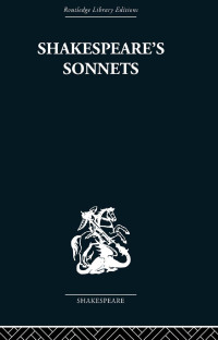 表紙画像: Shakespeare's Sonnets 1st edition 9780367238780