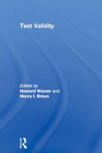 Omslagafbeelding: Test Validity 1st edition 9780898599978