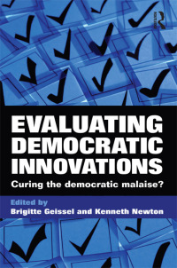 Omslagafbeelding: Evaluating Democratic Innovations 1st edition 9780415669207