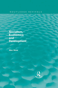 Cover image: Socialism, Economics and Development (Routledge Revivals) 1st edition 9780415682442