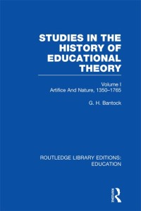 Cover image: Studies in the History of Educational Theory Vol 1 (RLE Edu H) 1st edition 9780415689069